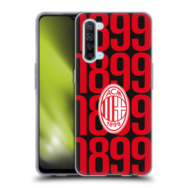 AC Milan Graphics Pattern Soft Gel Case for OPPO Find X2 Lite 5G