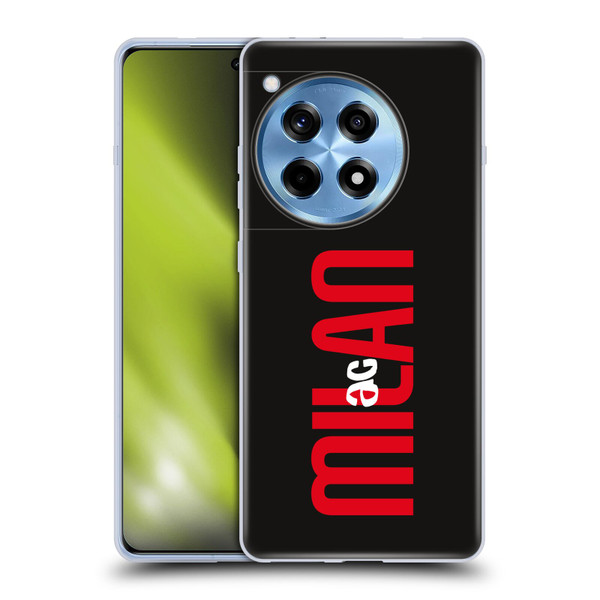 AC Milan Graphics Vertical Typography Soft Gel Case for OPPO OnePlus Ace 3 5G