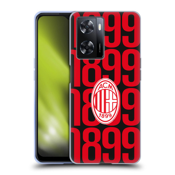 AC Milan Graphics Pattern Soft Gel Case for OPPO A57s