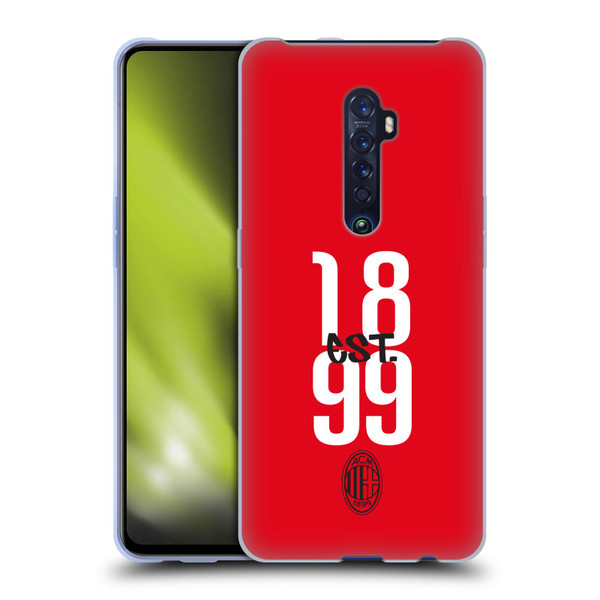 AC Milan Graphics Est. 1899 Soft Gel Case for OPPO Reno 2
