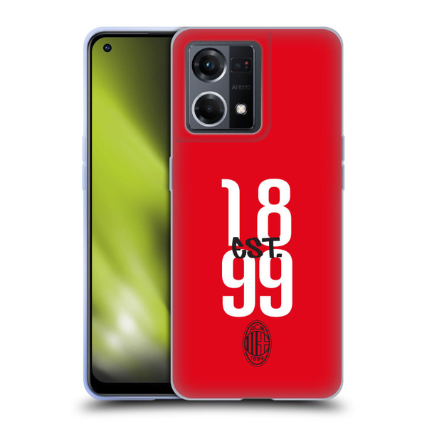 AC Milan Graphics Est. 1899 Soft Gel Case for OPPO Reno8 4G