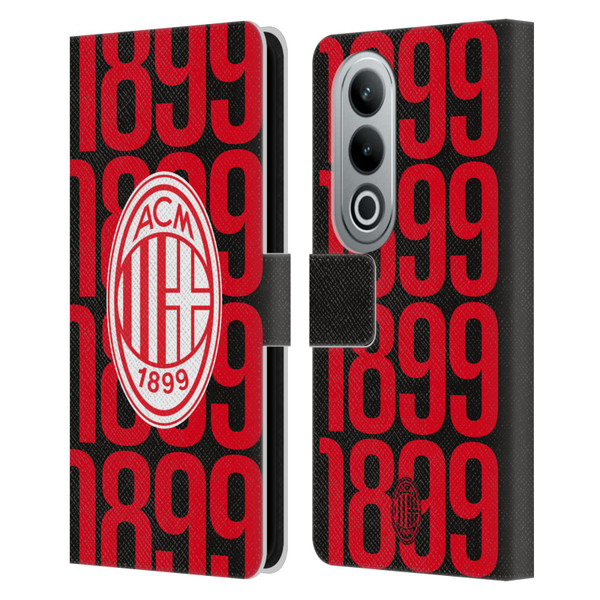 AC Milan Graphics Pattern Leather Book Wallet Case Cover For OPPO OnePlus Ace 3V 5G