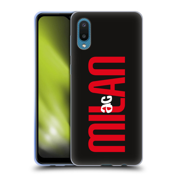 AC Milan Graphics Vertical Typography Soft Gel Case for Samsung Galaxy A02/M02 (2021)