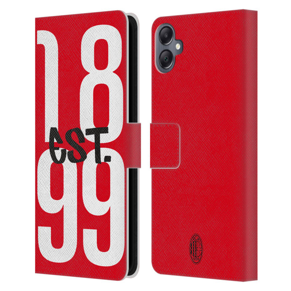 AC Milan Graphics Est. 1899 Leather Book Wallet Case Cover For Samsung Galaxy A05