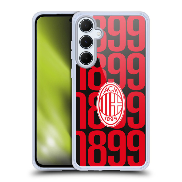 AC Milan Graphics Pattern Soft Gel Case for Samsung Galaxy A55 5G