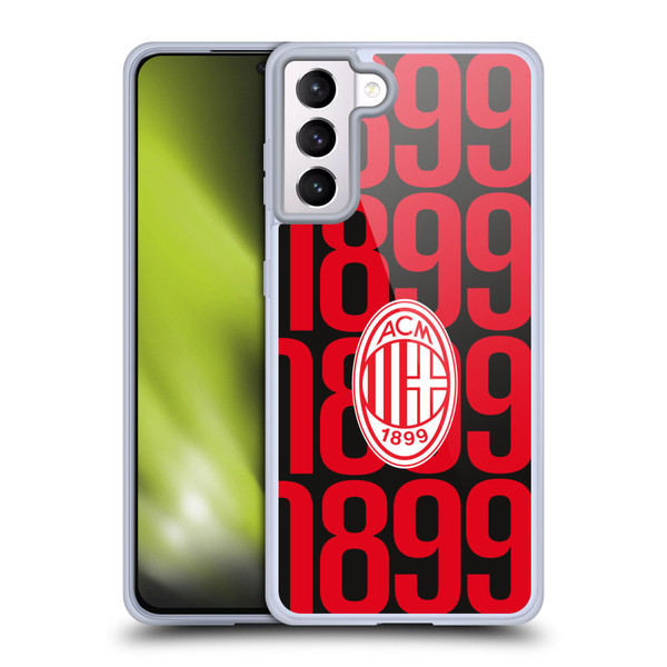 AC Milan Graphics Pattern Soft Gel Case for Samsung Galaxy S21+ 5G