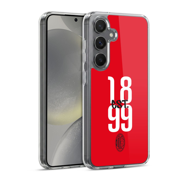 AC Milan Graphics Est. 1899 Soft Gel Case for Samsung Galaxy S24 5G & MagSafe