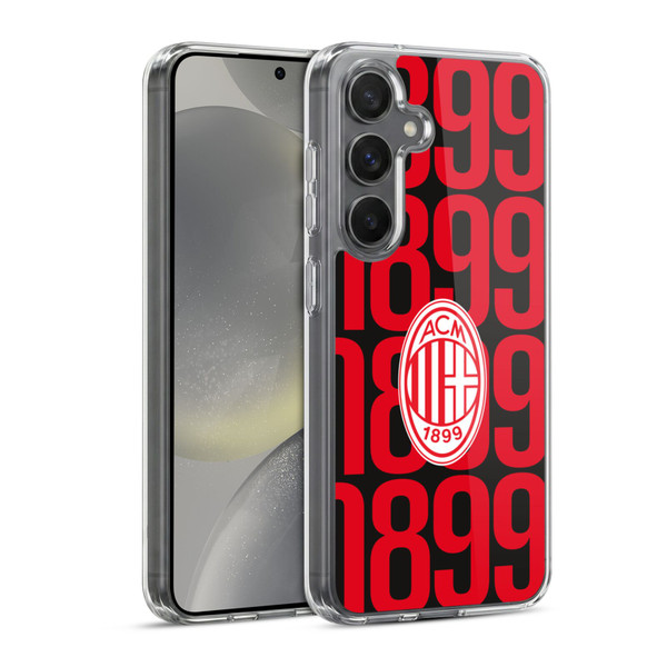 AC Milan Graphics Pattern Soft Gel Case for Samsung Galaxy S24 5G & MagSafe