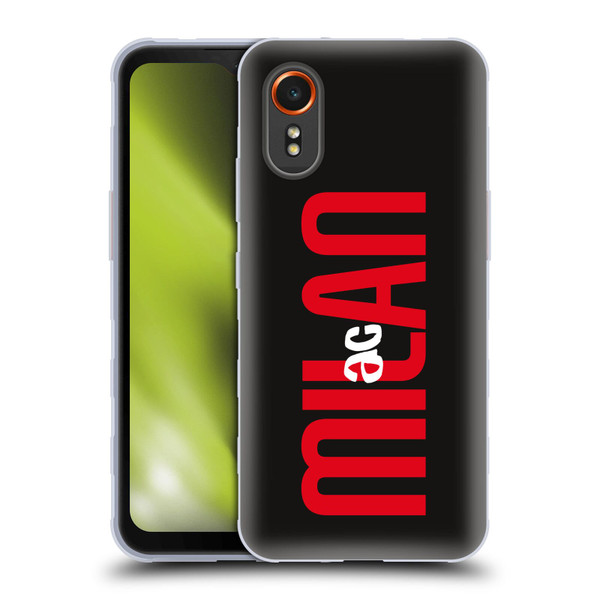 AC Milan Graphics Vertical Typography Soft Gel Case for Samsung Galaxy Xcover7 5G