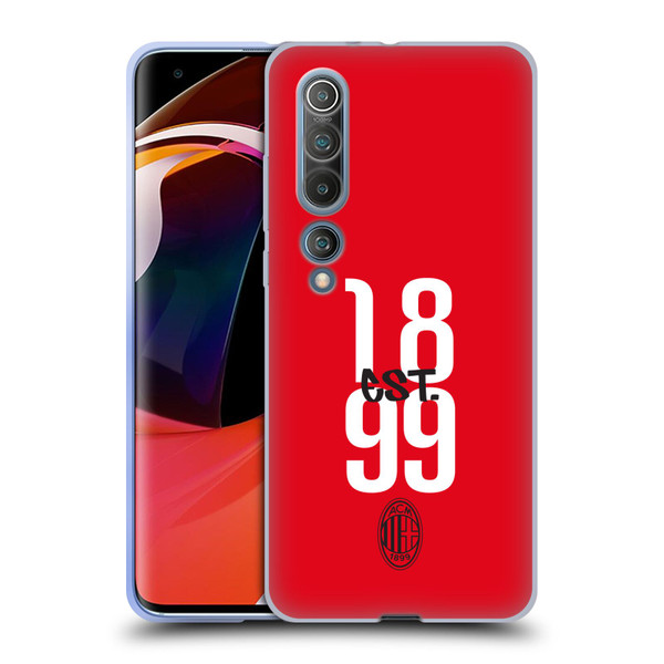 AC Milan Graphics Est. 1899 Soft Gel Case for Xiaomi Mi 10 5G / Mi 10 Pro 5G