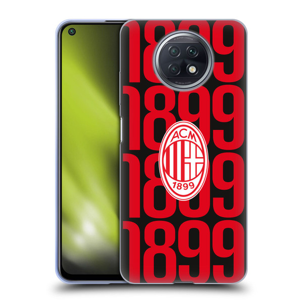 AC Milan Graphics Pattern Soft Gel Case for Xiaomi Redmi Note 9T 5G