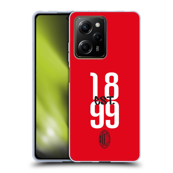 AC Milan Graphics Est. 1899 Soft Gel Case for Xiaomi Redmi Note 12 Pro 5G