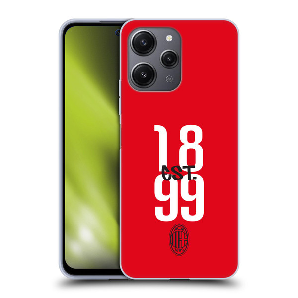 AC Milan Graphics Est. 1899 Soft Gel Case for Xiaomi Redmi 12