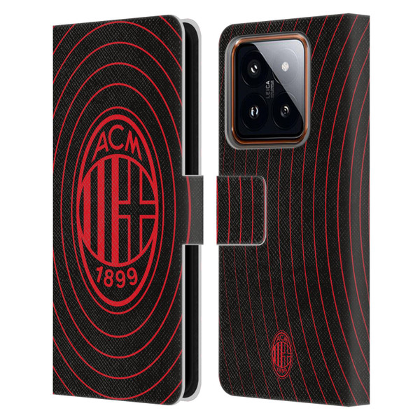AC Milan Graphics Beat Leather Book Wallet Case Cover For Xiaomi 14