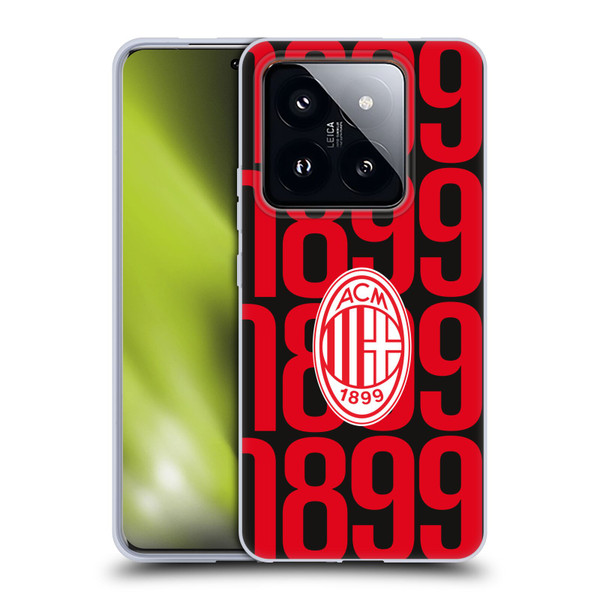 AC Milan Graphics Pattern Soft Gel Case for Xiaomi 14 Pro