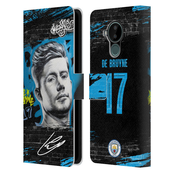 Manchester City Man City FC Graffiti Collection by Murwalls Kevin De Bruyne Leather Book Wallet Case Cover For Nokia C30