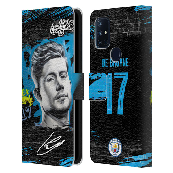 Manchester City Man City FC Graffiti Collection by Murwalls Kevin De Bruyne Leather Book Wallet Case Cover For OnePlus Nord N10 5G