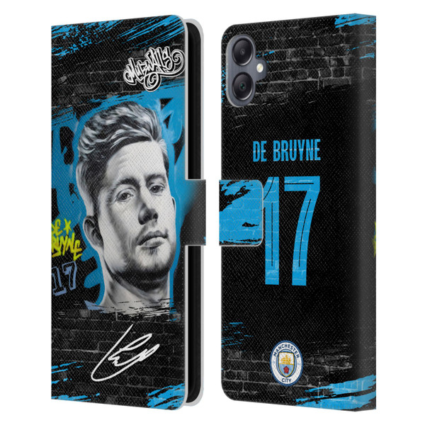Manchester City Man City FC Graffiti Collection by Murwalls Kevin De Bruyne Leather Book Wallet Case Cover For Samsung Galaxy A05