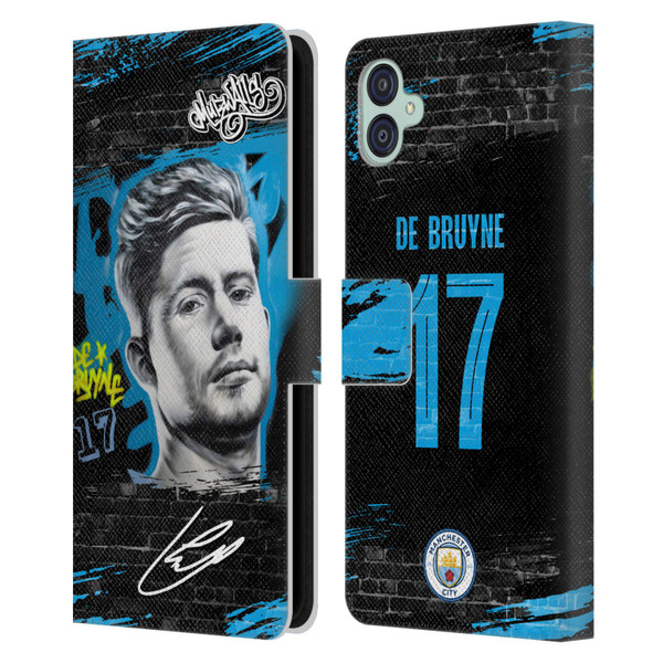 Manchester City Man City FC Graffiti Collection by Murwalls Kevin De Bruyne Leather Book Wallet Case Cover For Samsung Galaxy M04 5G / A04e