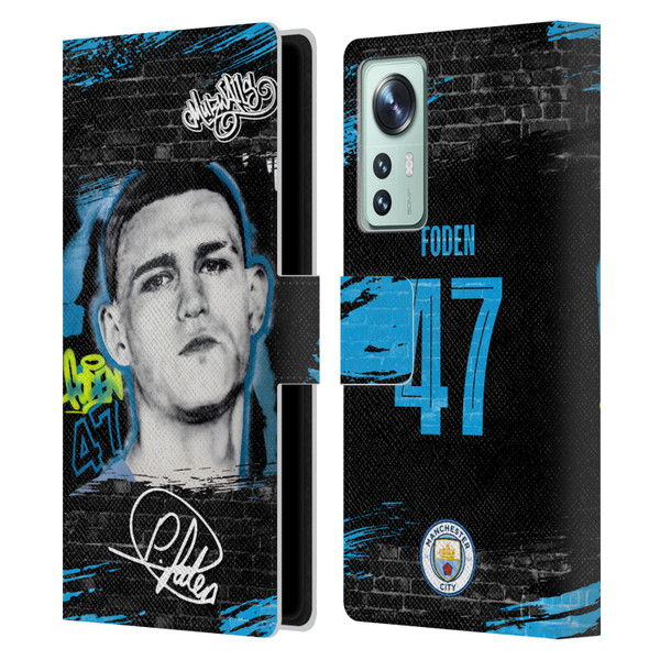 Manchester City Man City FC Graffiti Collection by Murwalls Phil Foden Leather Book Wallet Case Cover For Xiaomi 12