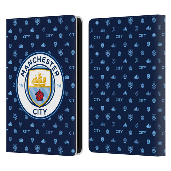 Manchester City Man City FC Patterns Dark Blue Leather Book Wallet Case Cover For Amazon Kindle Paperwhite 5 (2021)