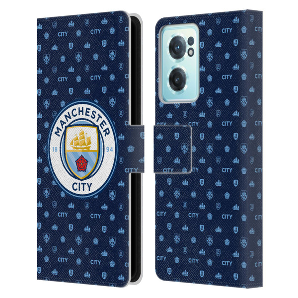 Manchester City Man City FC Patterns Dark Blue Leather Book Wallet Case Cover For OnePlus Nord CE 2 5G