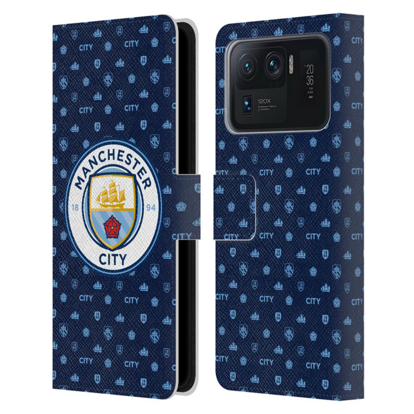 Manchester City Man City FC Patterns Dark Blue Leather Book Wallet Case Cover For Xiaomi Mi 11 Ultra