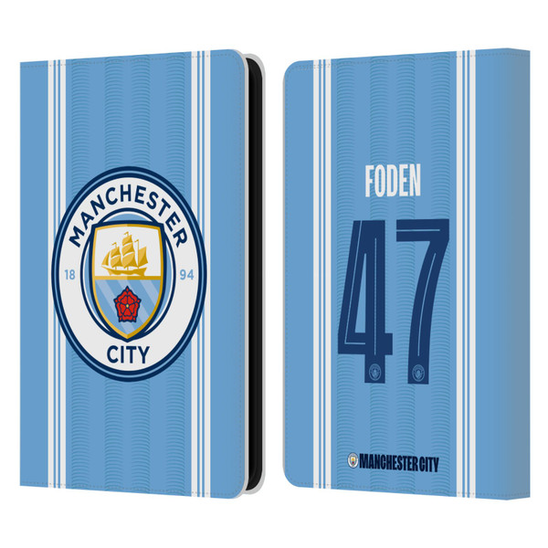 Manchester City Man City FC 2023/24 Players Home Kit Phil Foden Leather Book Wallet Case Cover For Amazon Kindle 11th Gen 6in 2022