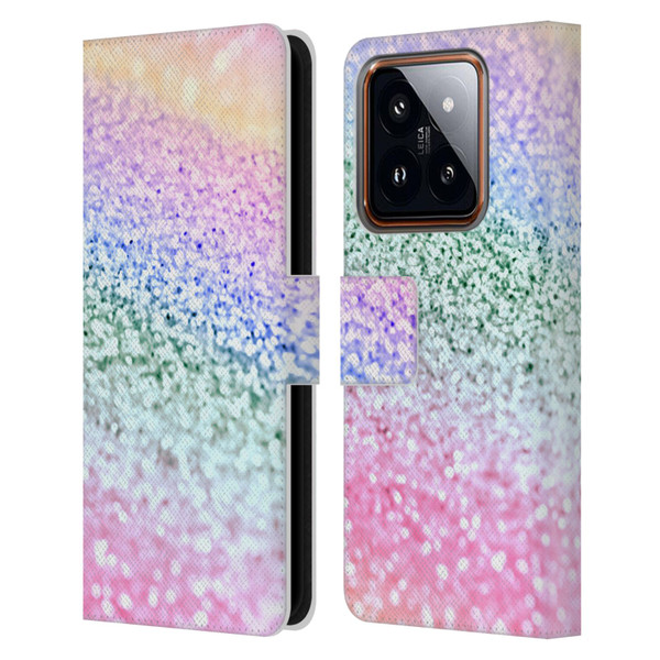 Monika Strigel Glitter Collection Unircorn Rainbow Leather Book Wallet Case Cover For Xiaomi 14