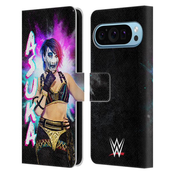 WWE Asuka Black Portrait Leather Book Wallet Case Cover For Google Pixel 9 / Pixel 9 Pro