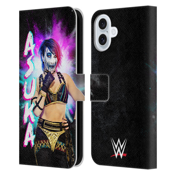 WWE Asuka Black Portrait Leather Book Wallet Case Cover For Apple iPhone 16 Plus