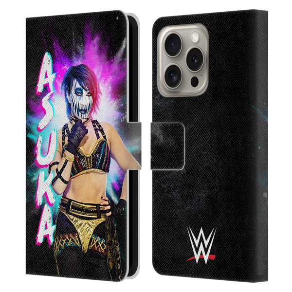 WWE Asuka Black Portrait Leather Book Wallet Case Cover For Apple iPhone 16 Pro
