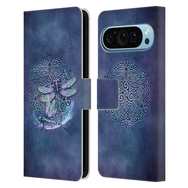 Brigid Ashwood Celtic Wisdom Dragonfly Leather Book Wallet Case Cover For Google Pixel 9 / Pixel 9 Pro