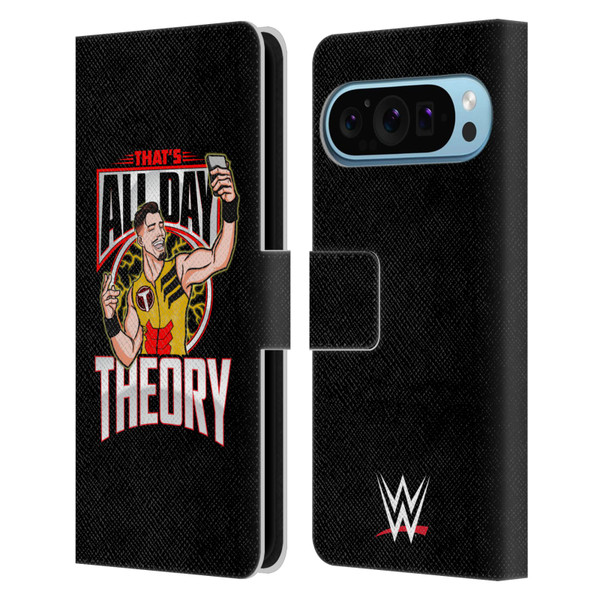 WWE Austin Theory All Day Theory Leather Book Wallet Case Cover For Google Pixel 9 / Pixel 9 Pro