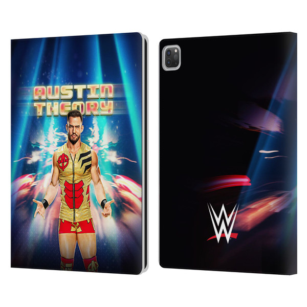 WWE Austin Theory Portrait Leather Book Wallet Case Cover For Apple iPad Pro 13 M4 2024