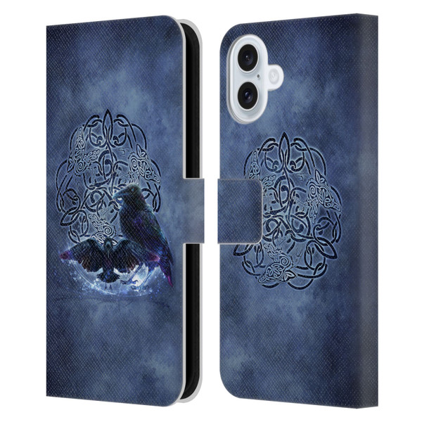 Brigid Ashwood Celtic Wisdom Raven Leather Book Wallet Case Cover For Apple iPhone 16 Plus