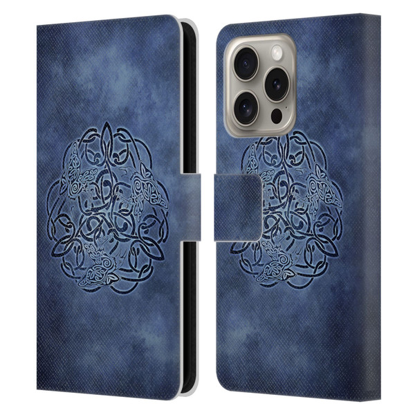 Brigid Ashwood Celtic Wisdom Knot Raven Leather Book Wallet Case Cover For Apple iPhone 16 Pro