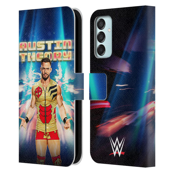 WWE Austin Theory Portrait Leather Book Wallet Case Cover For Samsung Galaxy M15/F15 5G