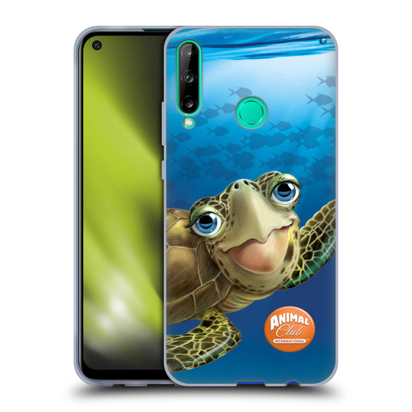 Animal Club International Underwater Sea Turtle Soft Gel Case for Huawei P40 lite E