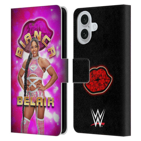 WWE Bianca Belair Portrait Leather Book Wallet Case Cover For Apple iPhone 16