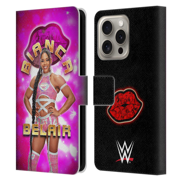 WWE Bianca Belair Portrait Leather Book Wallet Case Cover For Apple iPhone 16 Pro