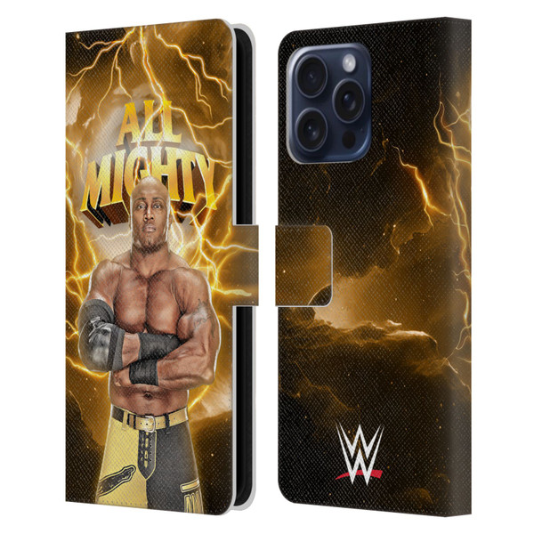 WWE Bobby Lashley Portrait Leather Book Wallet Case Cover For Apple iPhone 16 Pro Max