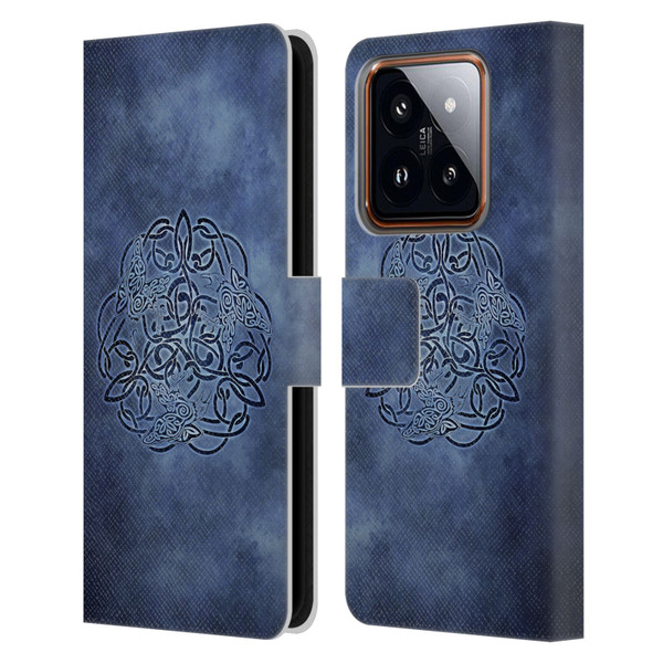 Brigid Ashwood Celtic Wisdom Knot Raven Leather Book Wallet Case Cover For Xiaomi 14