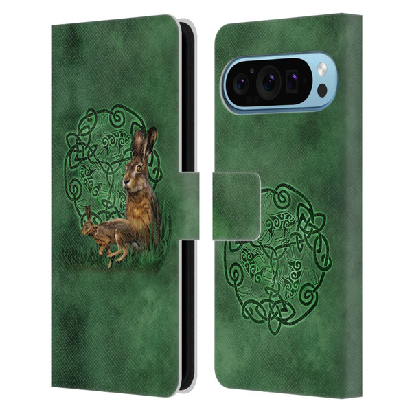 Brigid Ashwood Celtic Wisdom 2 Hare Leather Book Wallet Case Cover For Google Pixel 9 / Pixel 9 Pro