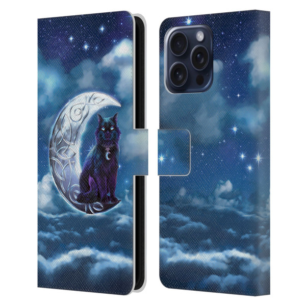 Brigid Ashwood Celtic Wisdom 2 Black Cat Leather Book Wallet Case Cover For Apple iPhone 16 Pro Max