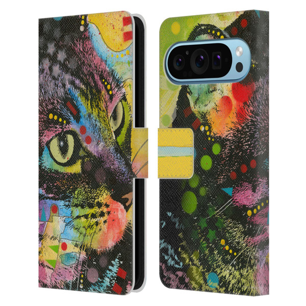 Dean Russo Cats Napy Leather Book Wallet Case Cover For Google Pixel 9 / Pixel 9 Pro