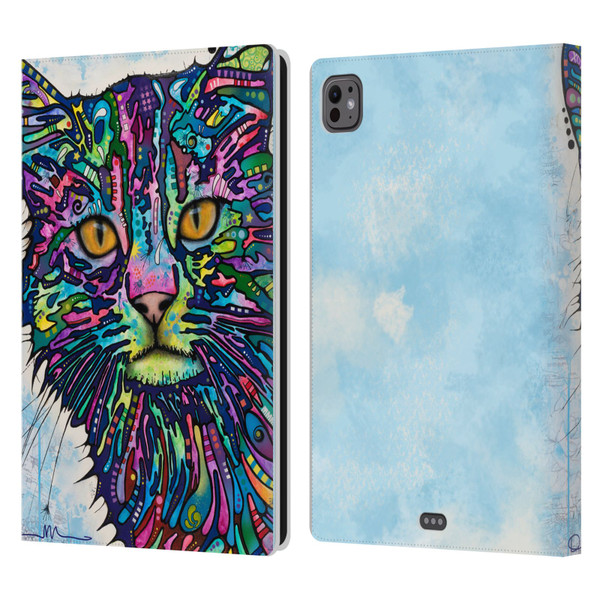 Dean Russo Cats Diligence Leather Book Wallet Case Cover For Apple iPad Pro 11 M4 2024