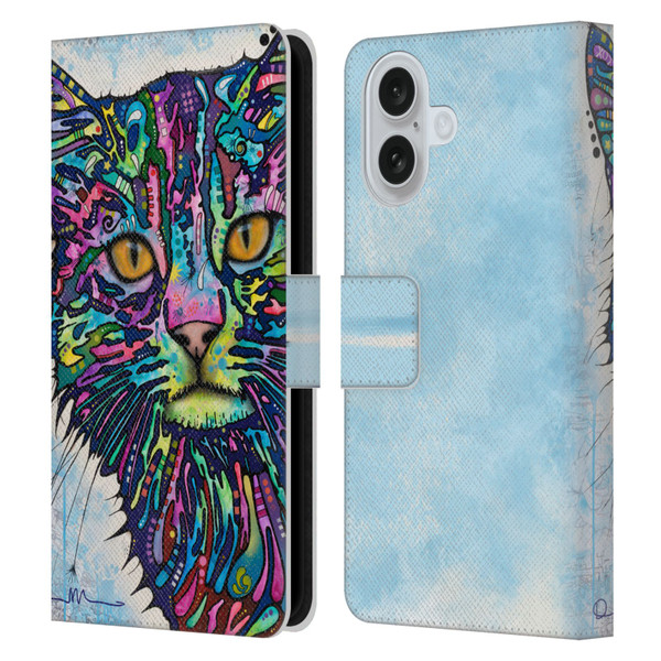 Dean Russo Cats Diligence Leather Book Wallet Case Cover For Apple iPhone 16