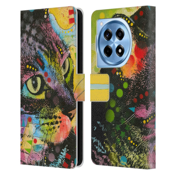 Dean Russo Cats Napy Leather Book Wallet Case Cover For OnePlus 12R
