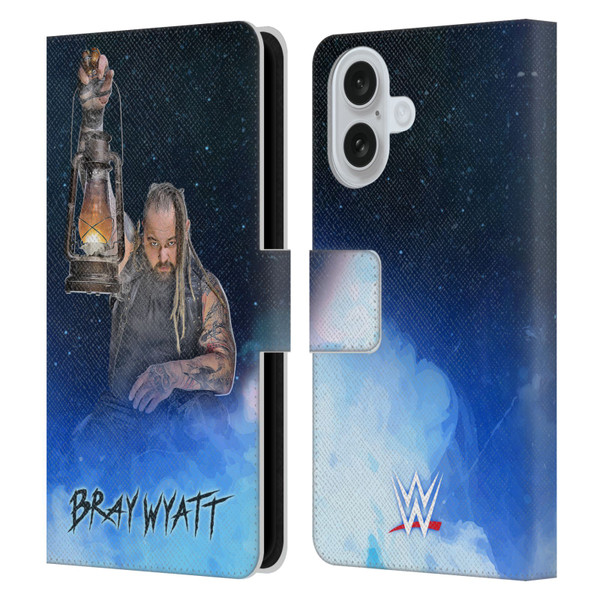 WWE Bray Wyatt Portrait Leather Book Wallet Case Cover For Apple iPhone 16